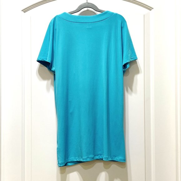 Designers Originals Top Small Blue Beaded Embellished Stretch Knit Blouse - Picture 4 of 6